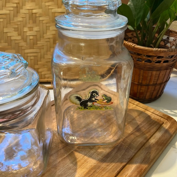 S/2 vintage glass canisters - Picture 8 of 12